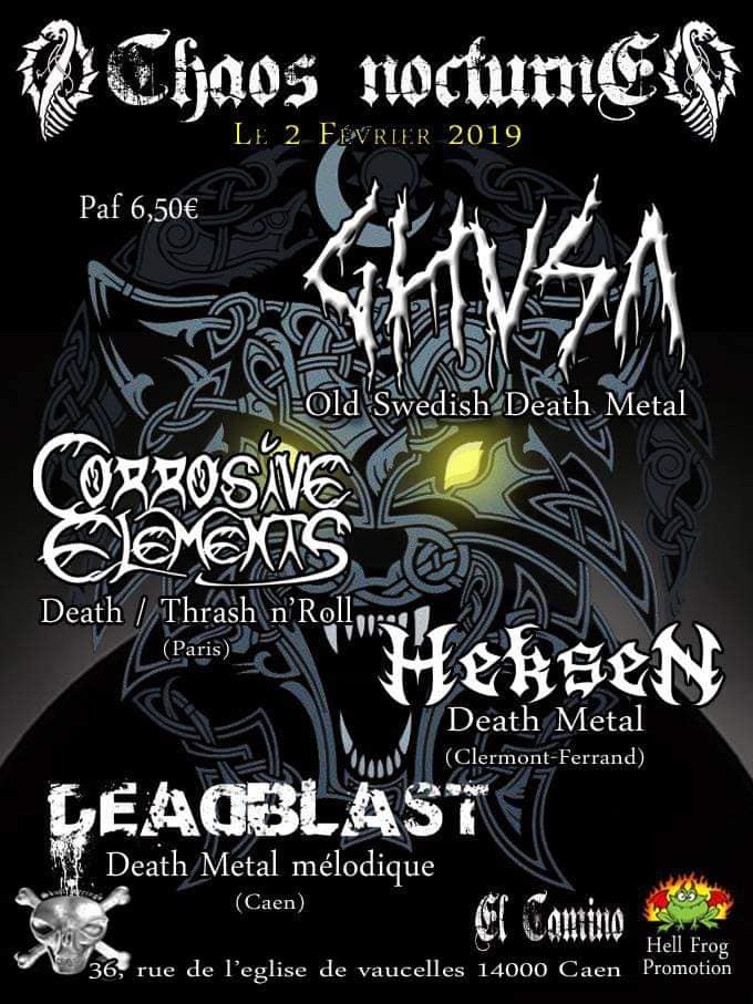 Affiche Chaos Nocturne - El Camino, Caen (fr)