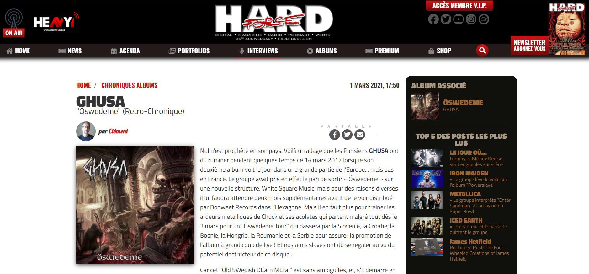 Hard force oswedeme retro chronique